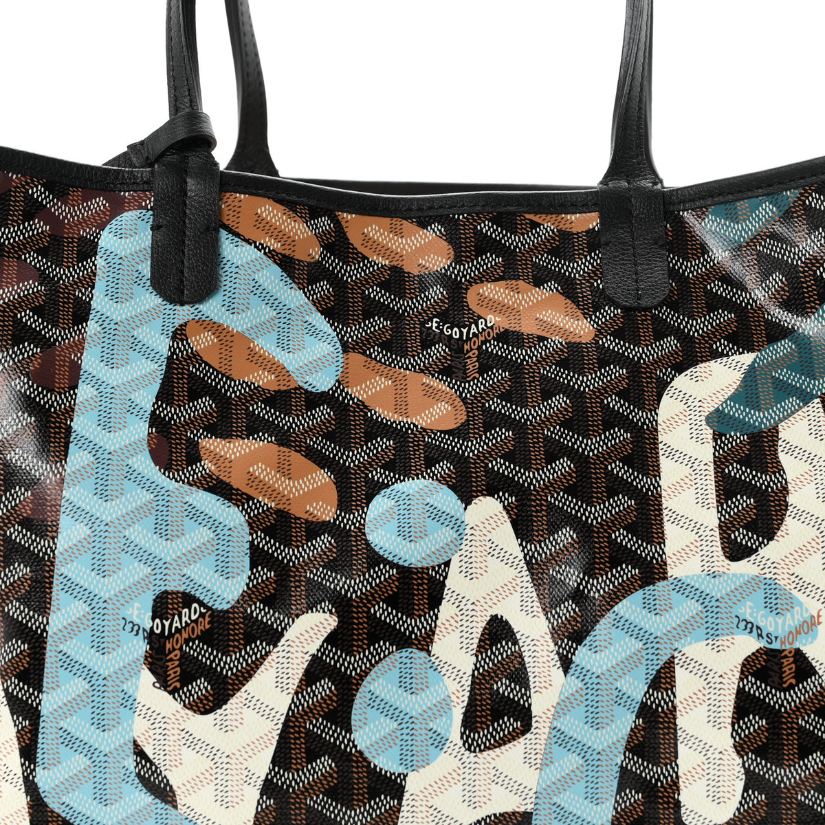Goyardine Lettres Camouflage Saint Louis PM Black Blue