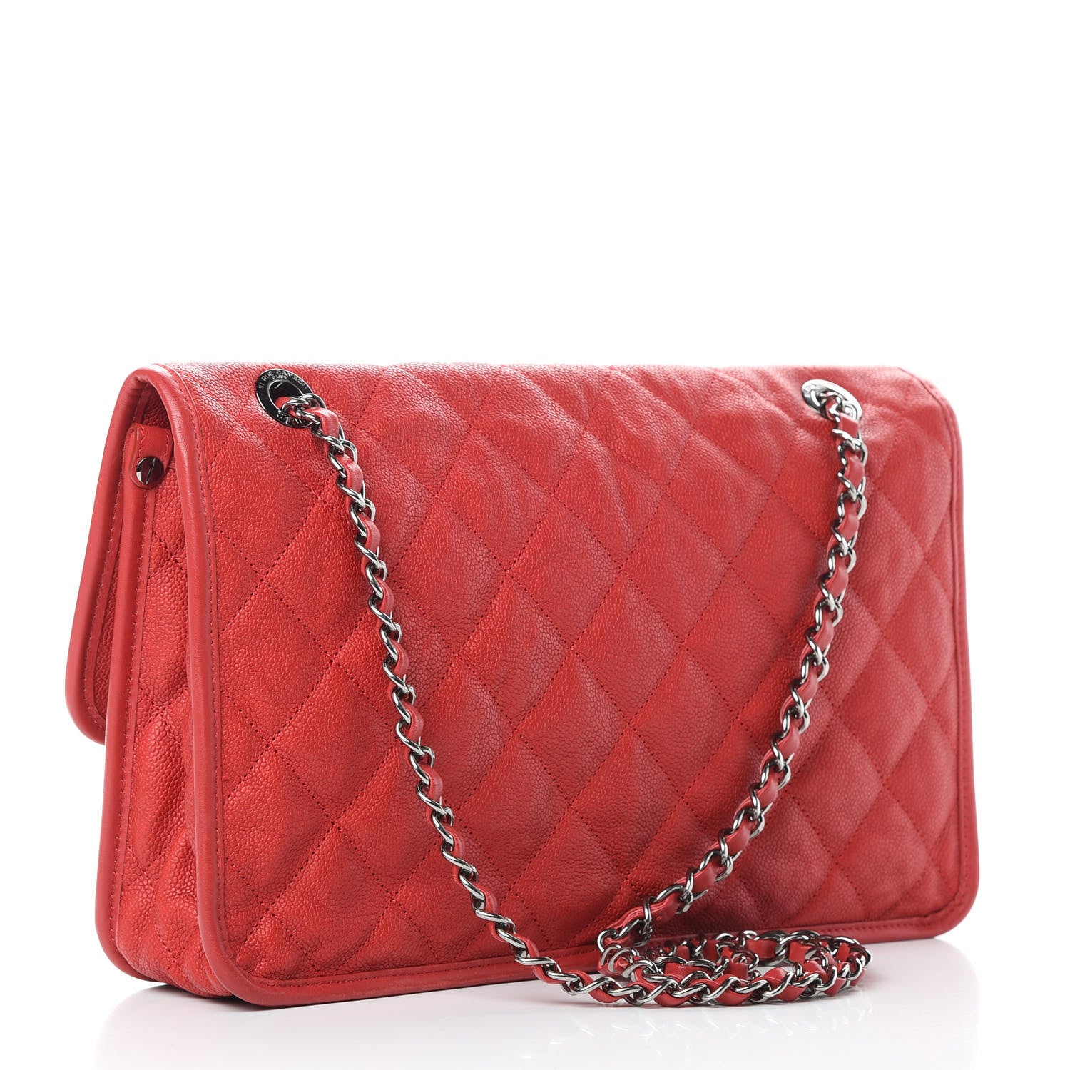 Chanel Caviar Quilted Medium French Riviera Flap Red 3 of 12