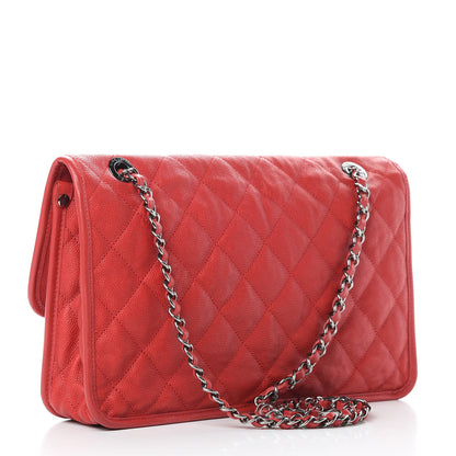 Chanel Caviar Quilted Medium French Riviera Flap Red 3 of 12