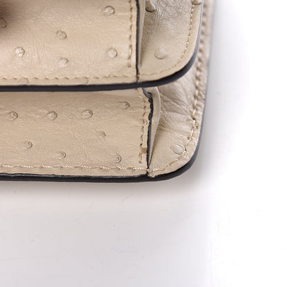 Chloe Ostrich Louise Shoulder Bag Ivory 10 of 14
