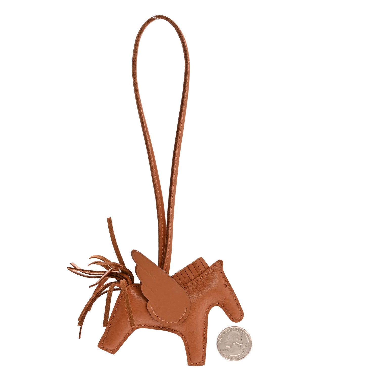 Hermes Milo Lambskin Swift Grigri Rodeo Pegase Horse Bag Charm PM Gold 2 of 6