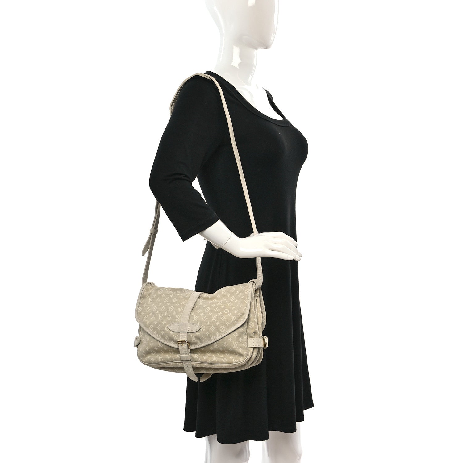 Louis Vuitton Monogram Mini Lin Saumur Dune 2 of 10