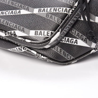 Balenciaga Coated Canvas Losange Monogram Explorer Belt Bag Black Grey 10 of 10