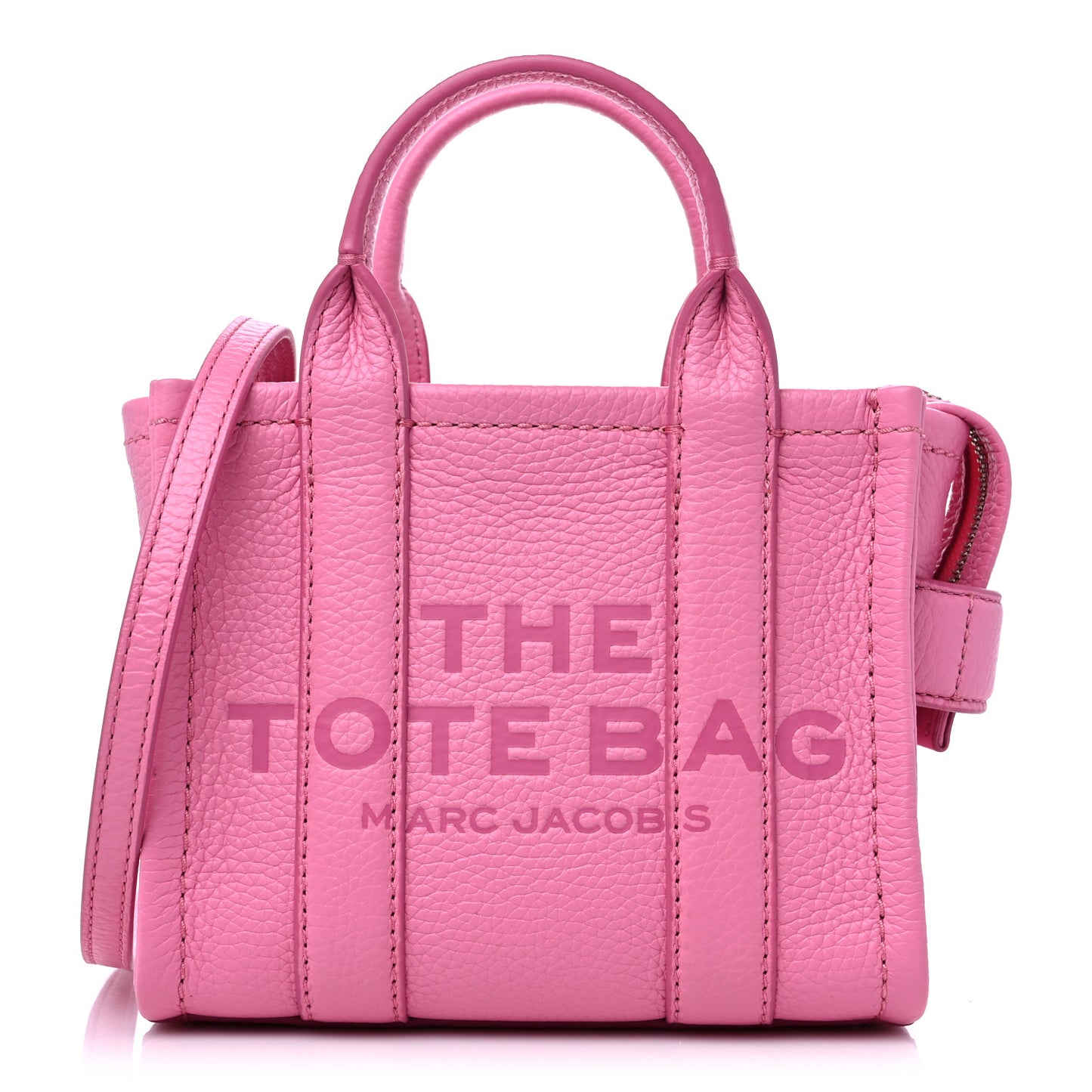 Grained Calfskin Micro The Tote Bag Pink