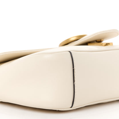 Gucci Calfskin Matelasse Small GG Marmont Shoulder Bag White 10 of 11