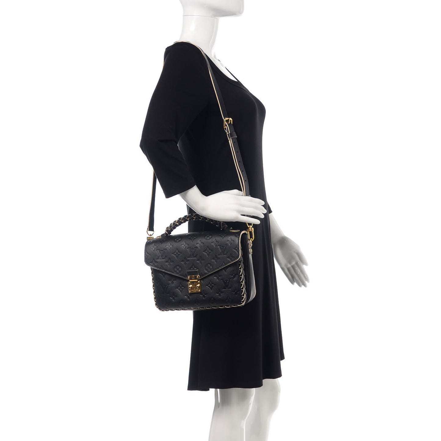 Empreinte Braided Pochette Metis Black