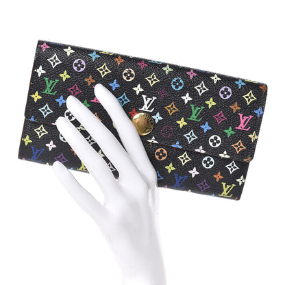 Louis Vuitton Monogram Multicolor Sarah Wallet Black Grenade 2 of 12