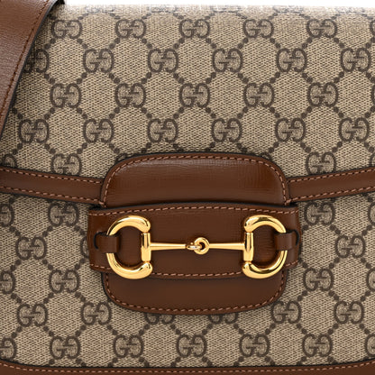 Gucci GG Supreme Monogram Horsebit 1955 Shoulder Bag Beige Brown Sugar 7 of 9