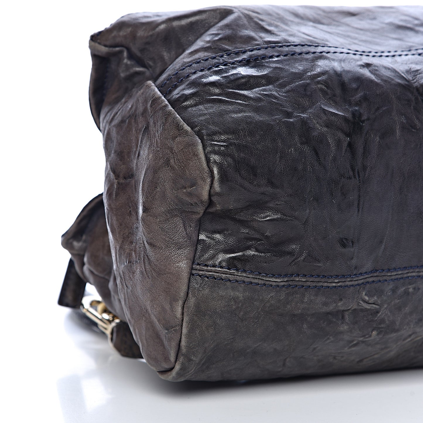 Tumbled Sheepskin Small Pandora Charcoal