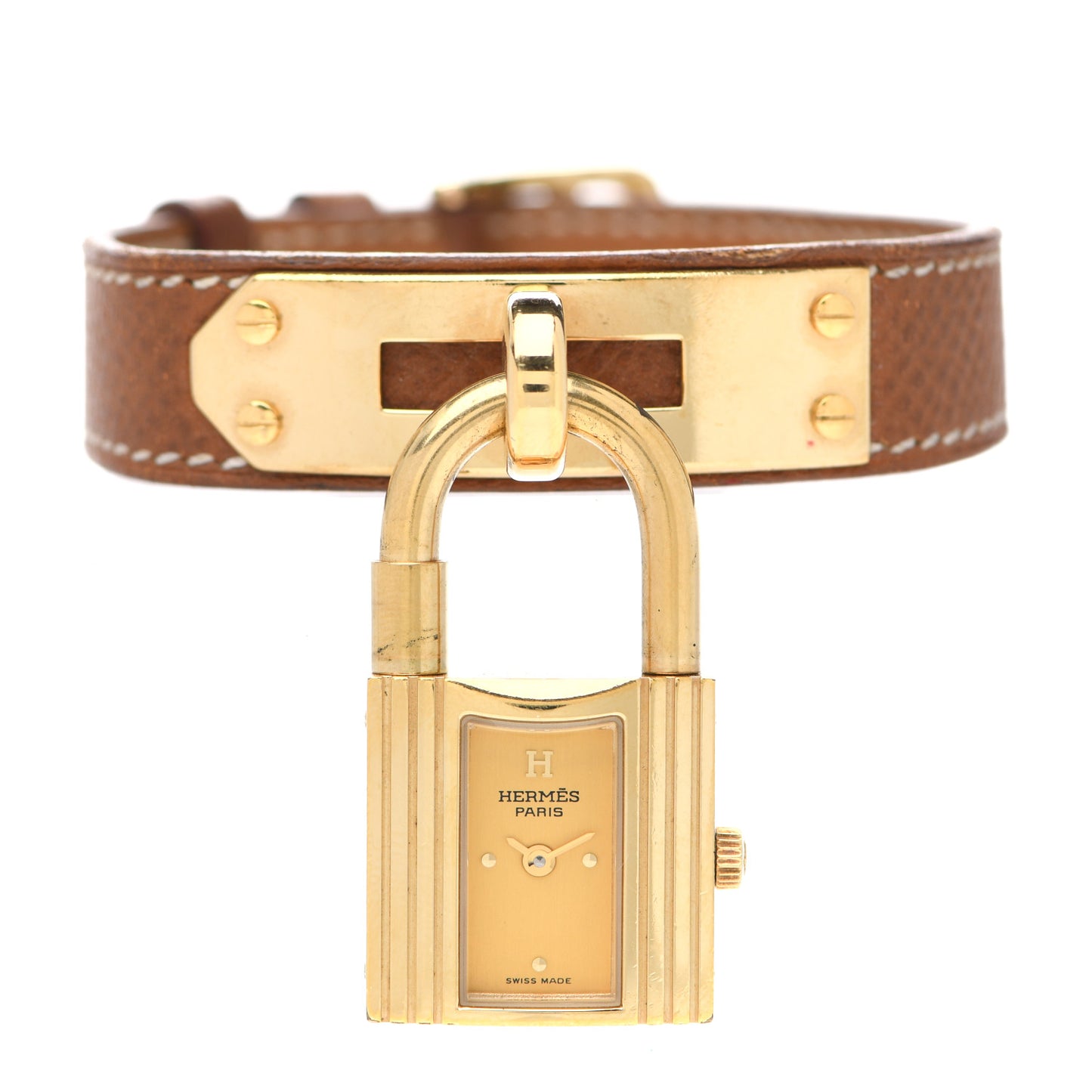 Stainless Steel Courchevel 20mm Kelly Cadena Quartz Watch Gold