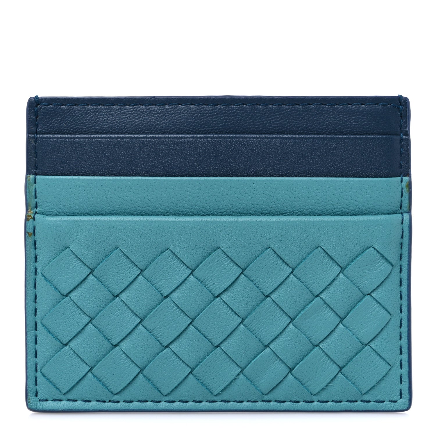 Bottega Veneta Nappa Intrecciato Card Holder Navy Multicolor 1 of 7