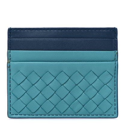 Bottega Veneta Nappa Intrecciato Card Holder Navy Multicolor 1 of 7