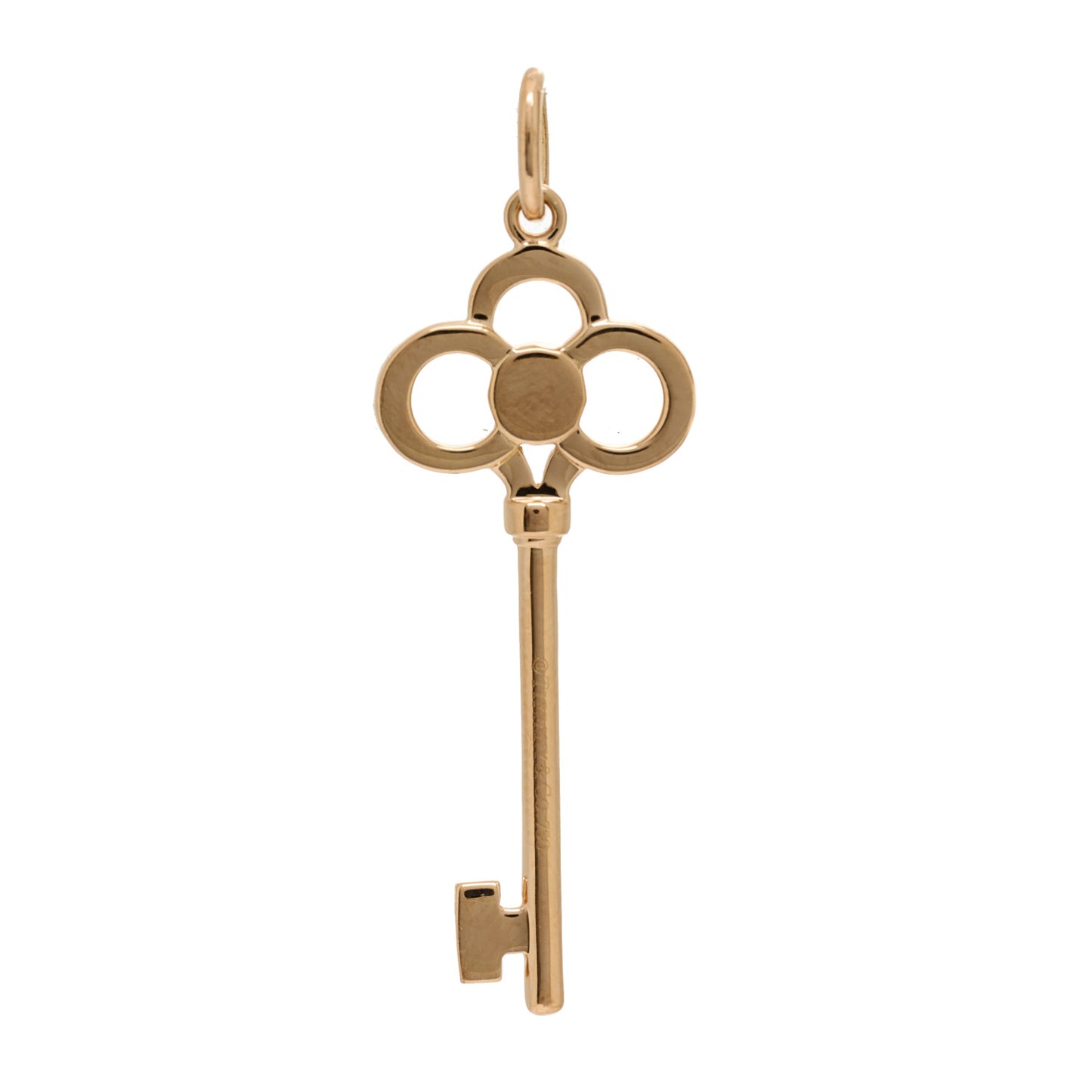 18K Rose Gold Diamond Crown Key Pendant