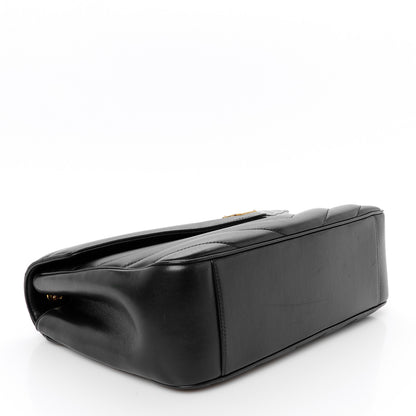 Saint Laurent Lambskin Chevron Quilted Large Loulou Black 6 of 12