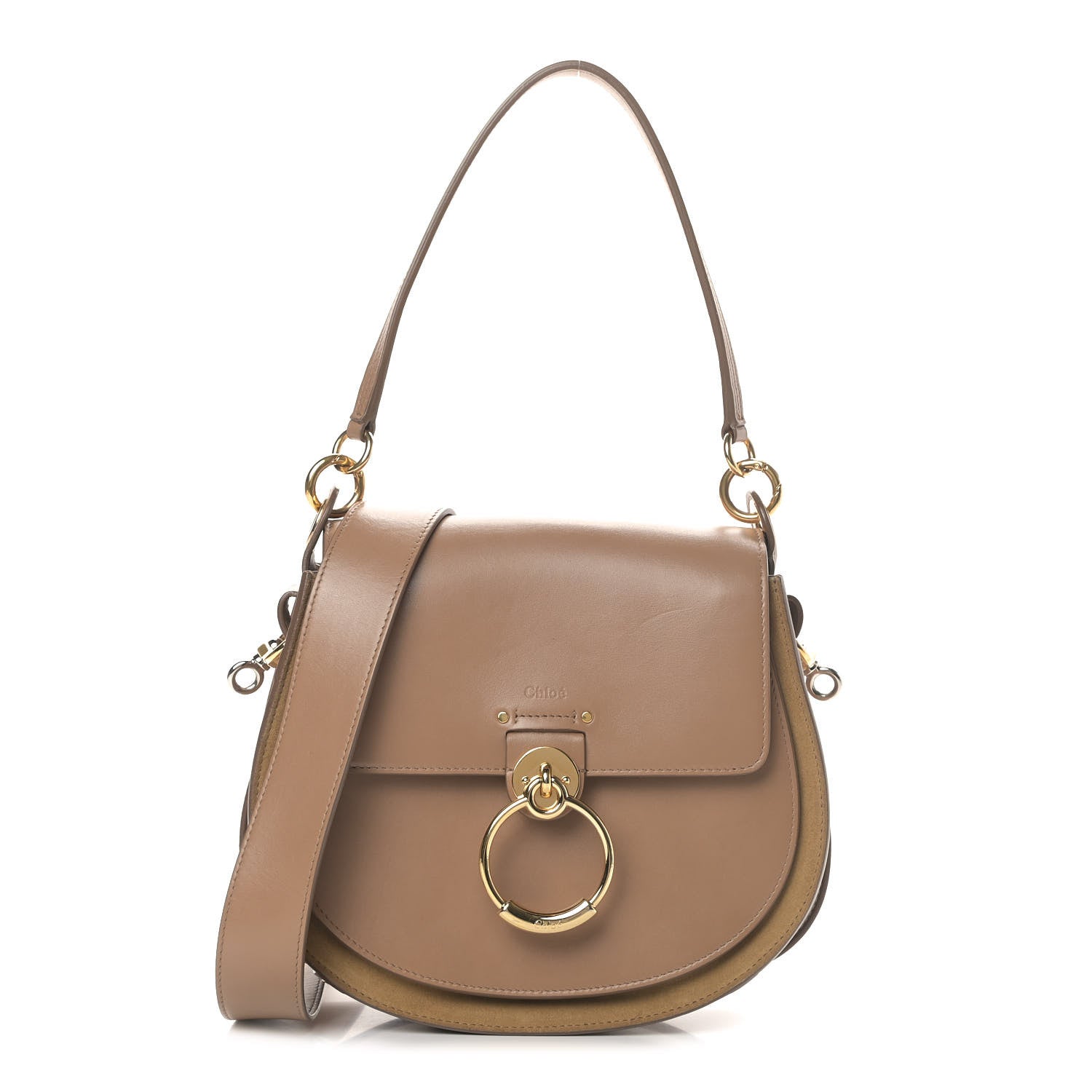 Chloe Calfskin Large Tess Bag Nut 1 of 11