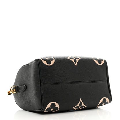 Louis Vuitton Empreinte Monogram Giant Speedy Bandouliere 25 Black Beige 4 of 9
