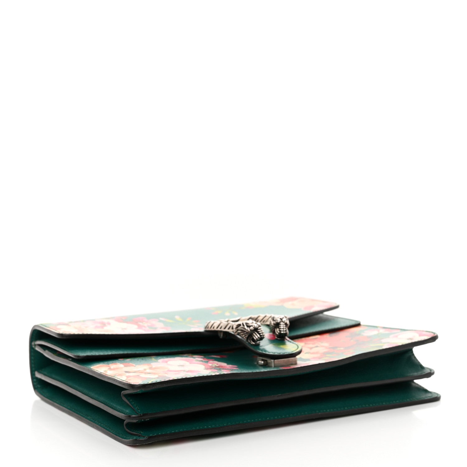 Gucci Calfskin Blooms Print Medium Dionysus Shoulder Bag Bright Emerald Multicolor 4 of 15