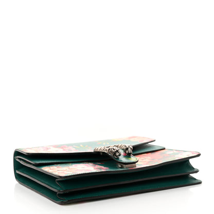 Gucci Calfskin Blooms Print Medium Dionysus Shoulder Bag Bright Emerald Multicolor 4 of 15