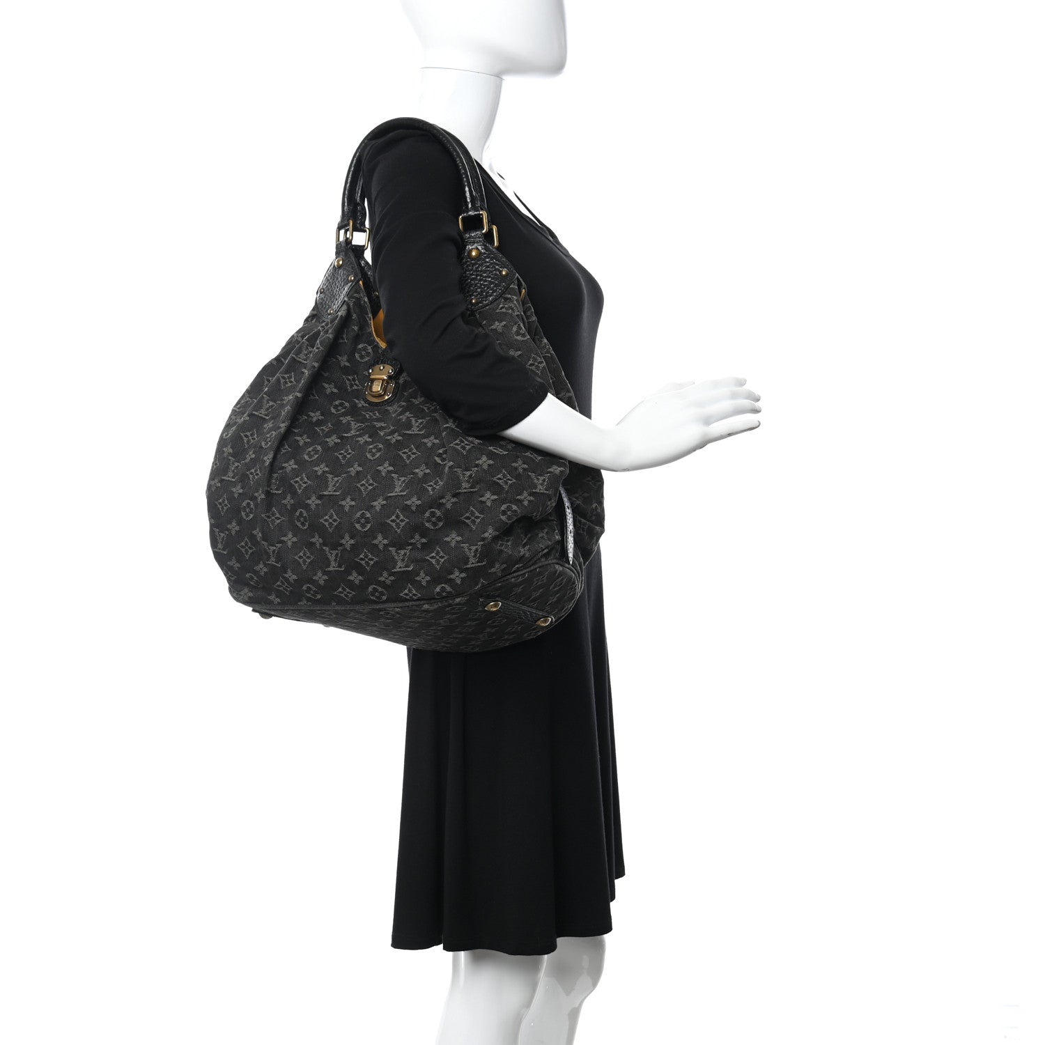 Louis Vuitton Denim Mahina XL Black 2 of 6