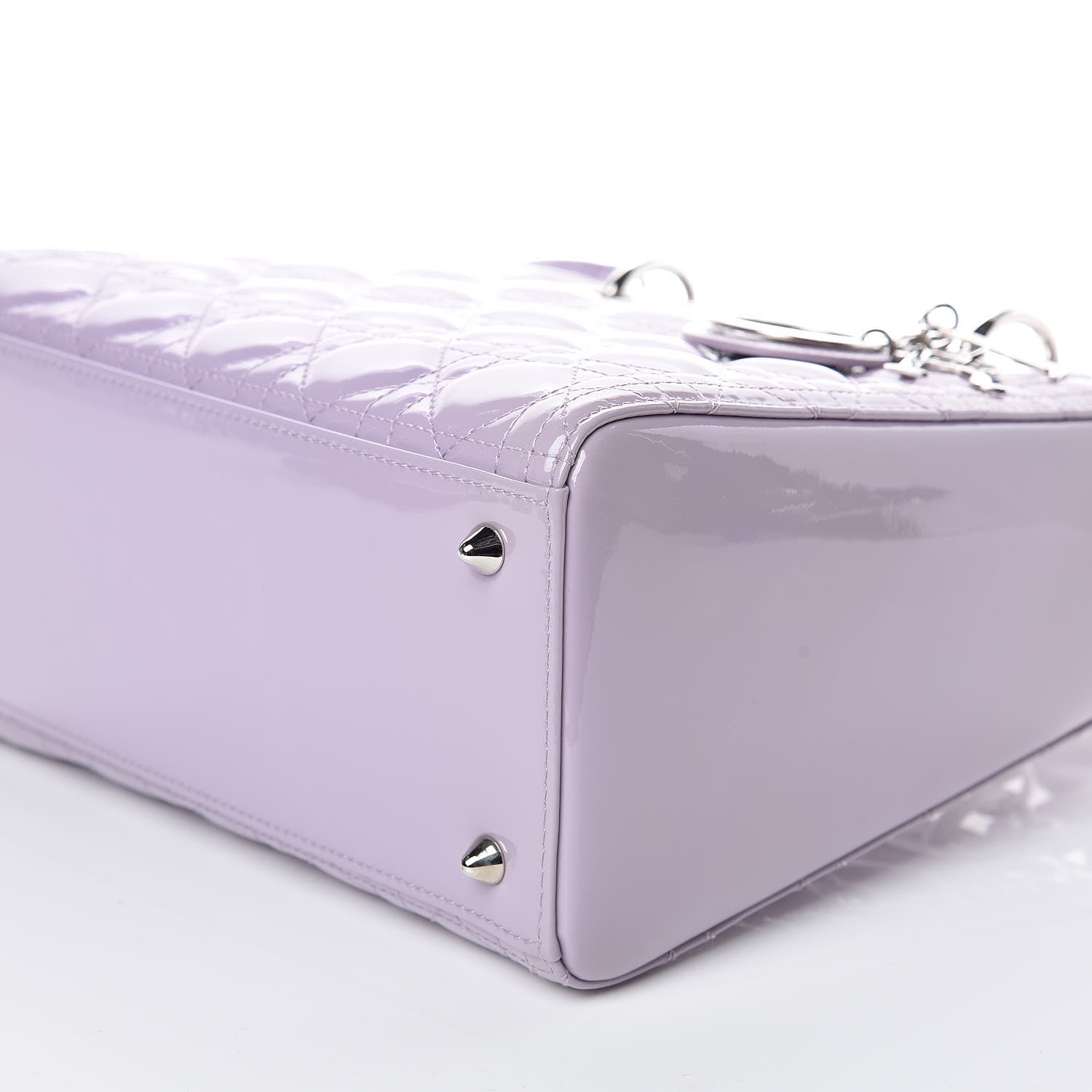 Christian Dior Patent Cannage Medium Lady Dior Lilac 9 of 12