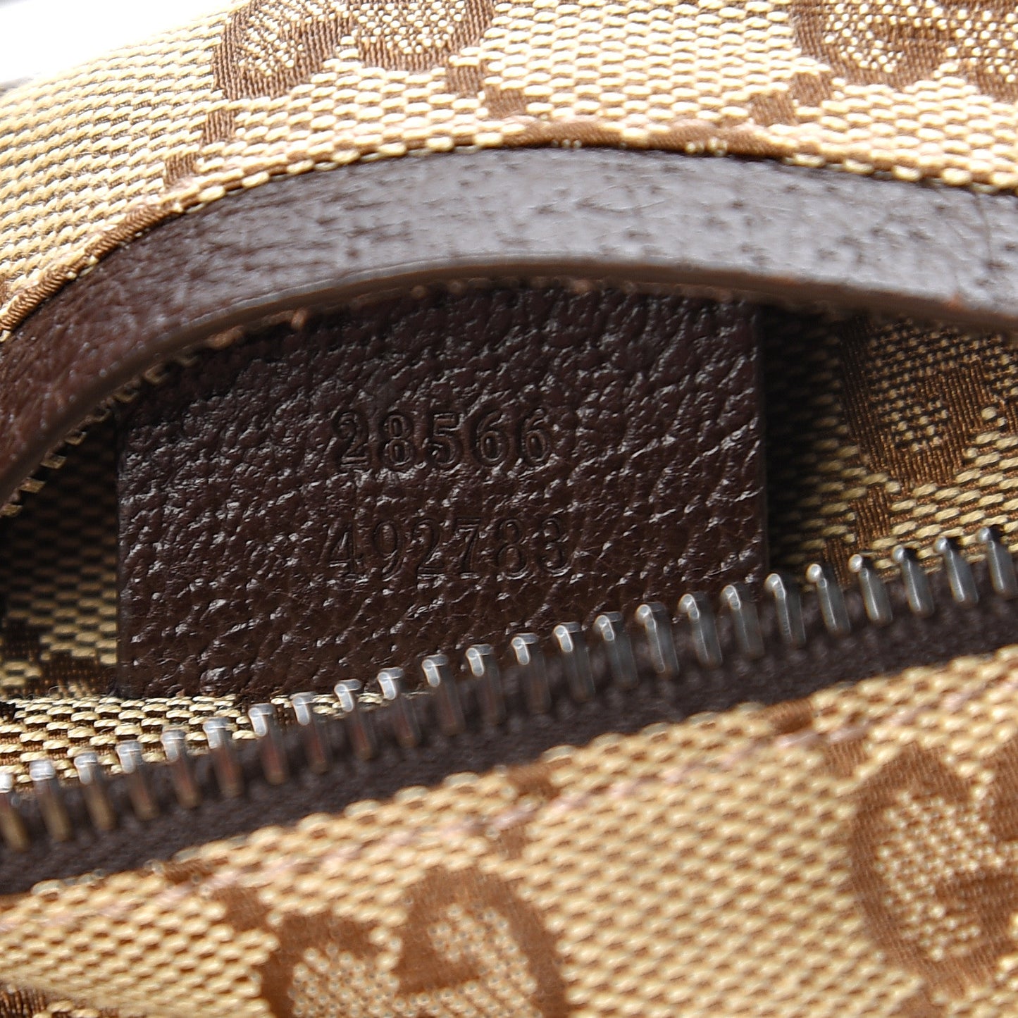 Monogram Web Belt Bag Dark Brown