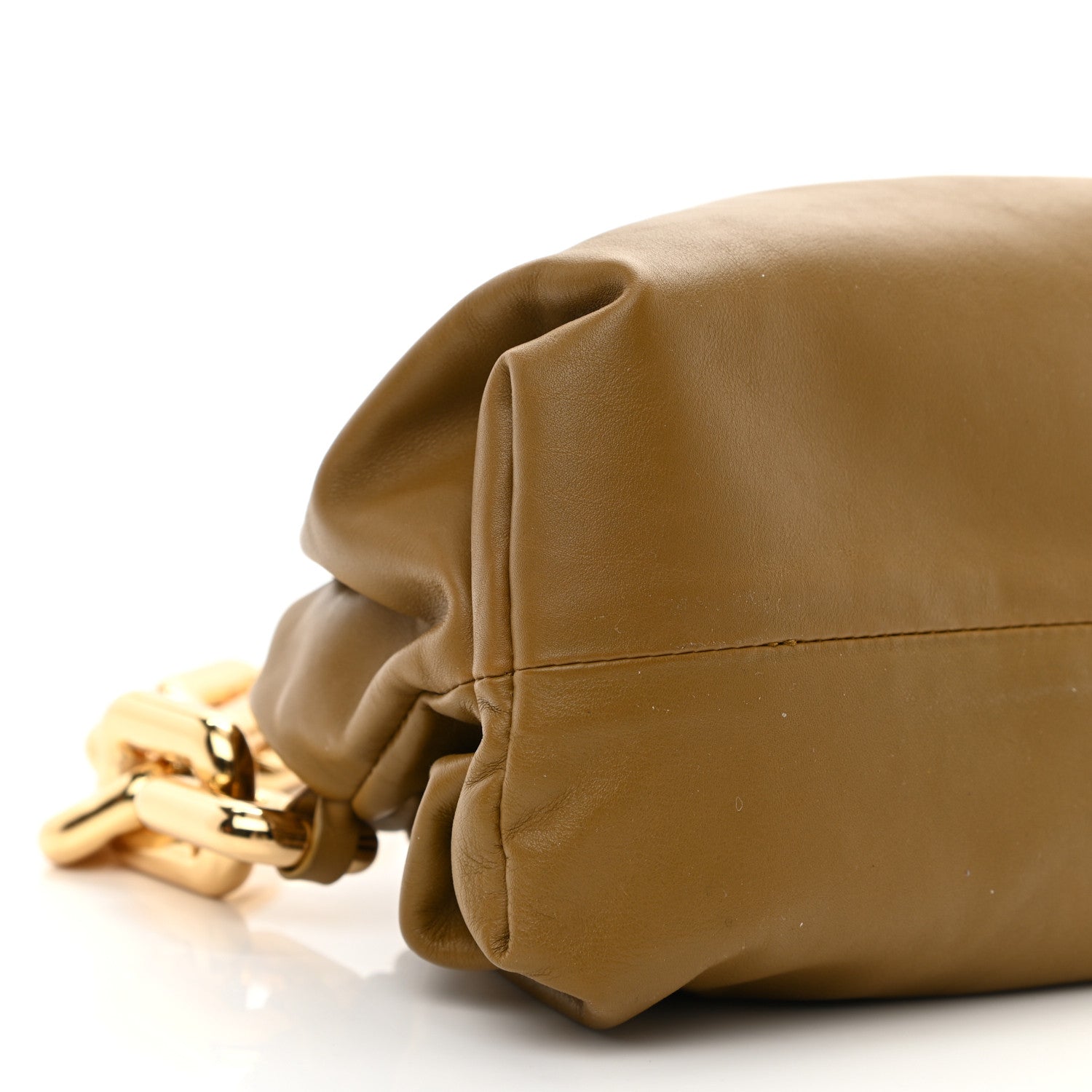 Bottega Veneta Calfskin The Pouch Chain Moutarde 9 of 10