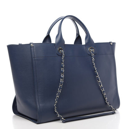 Chanel Caviar Medium Studded Deauville Tote Navy 4 of 16