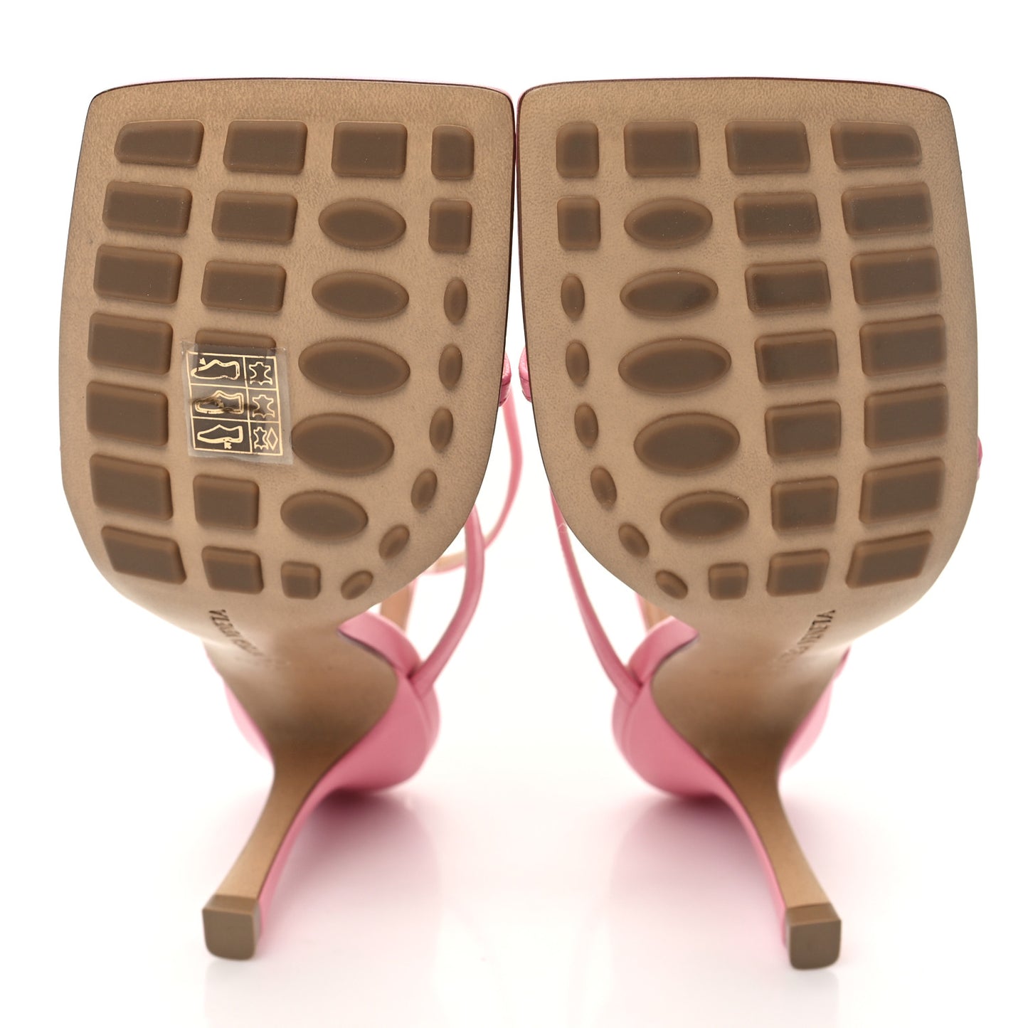 Lambskin Stretch Multi Strap 90mm Sandals 39 Blossom
