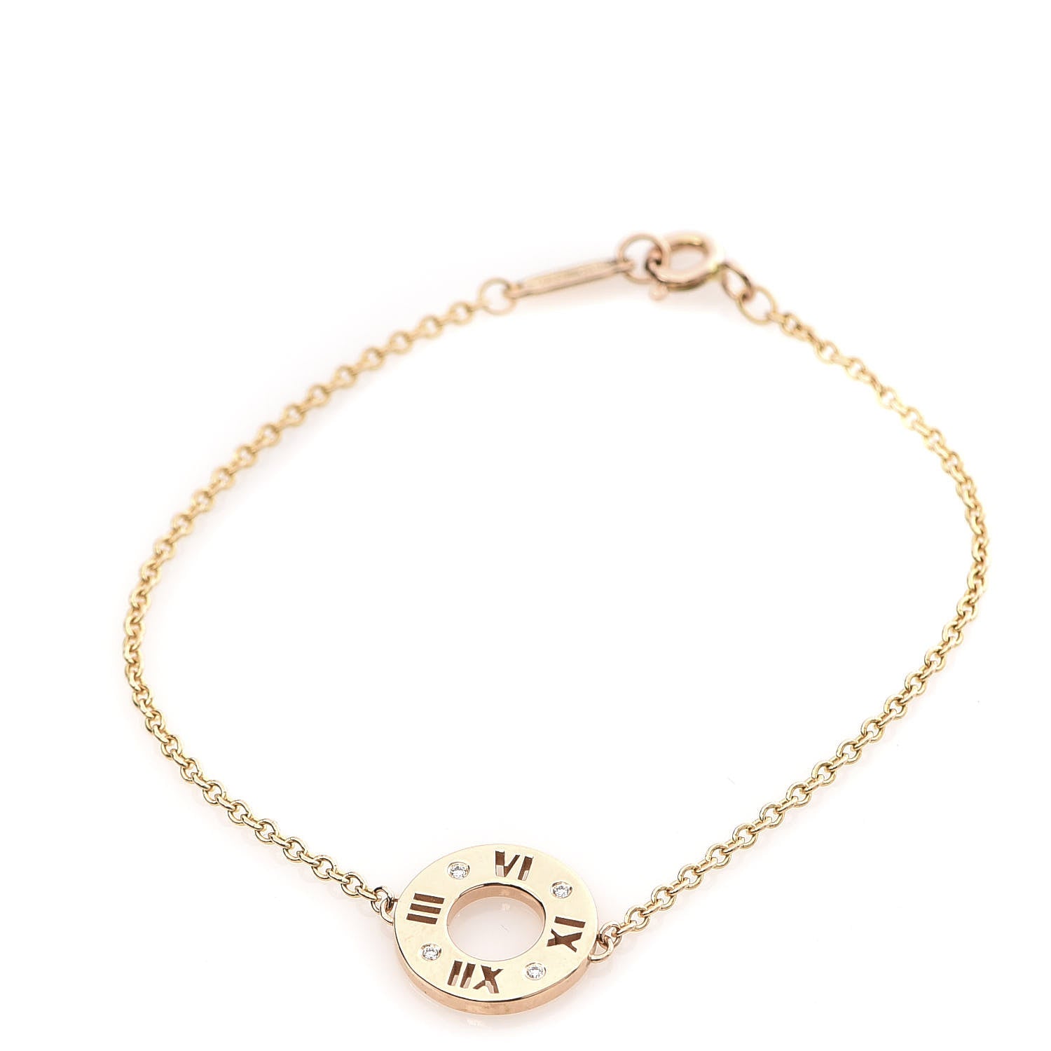 Tiffany 18K Rose Gold Diamond Atlas Pierced Bracelet 1 of 6