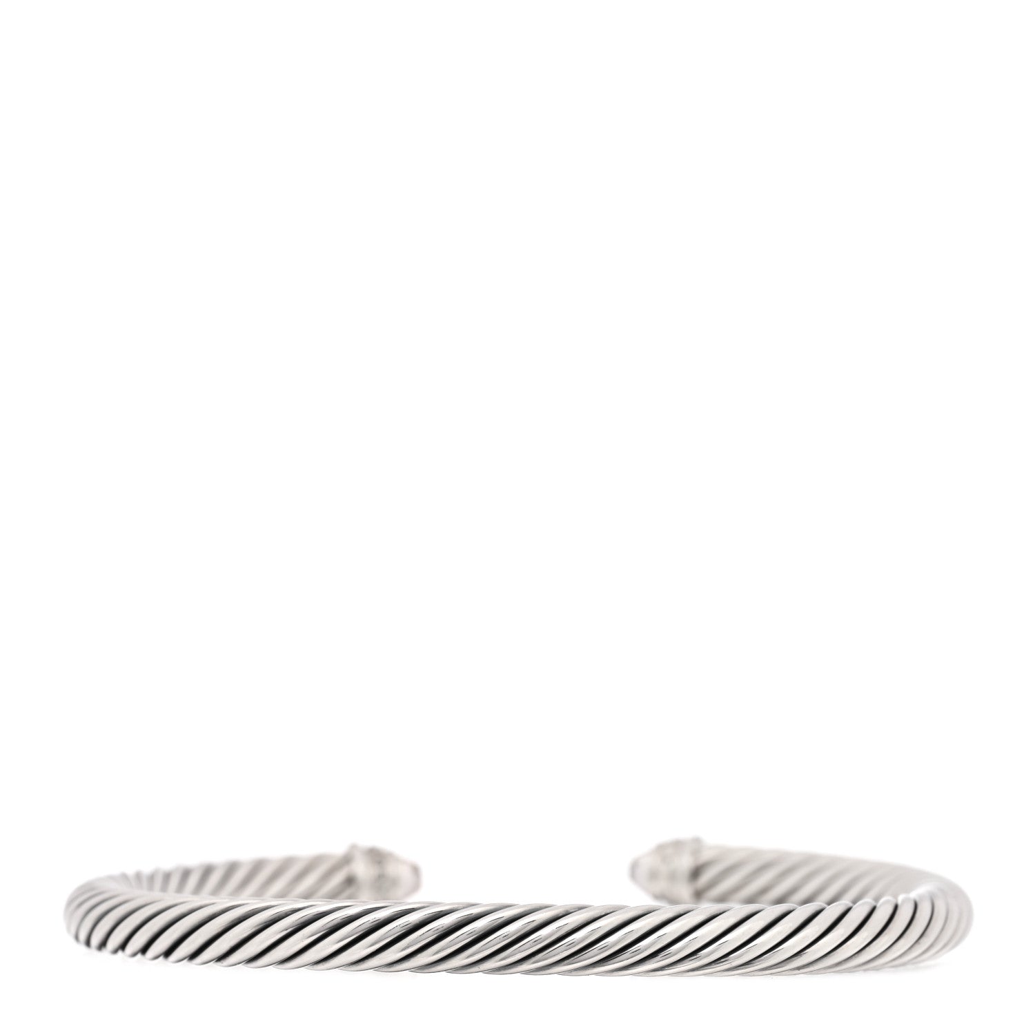 David Yurman Sterling Silver Diamond Morganite 5mm Cable Classics Bracelet 2 of 3