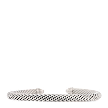 David Yurman Sterling Silver Diamond Morganite 5mm Cable Classics Bracelet 2 of 3