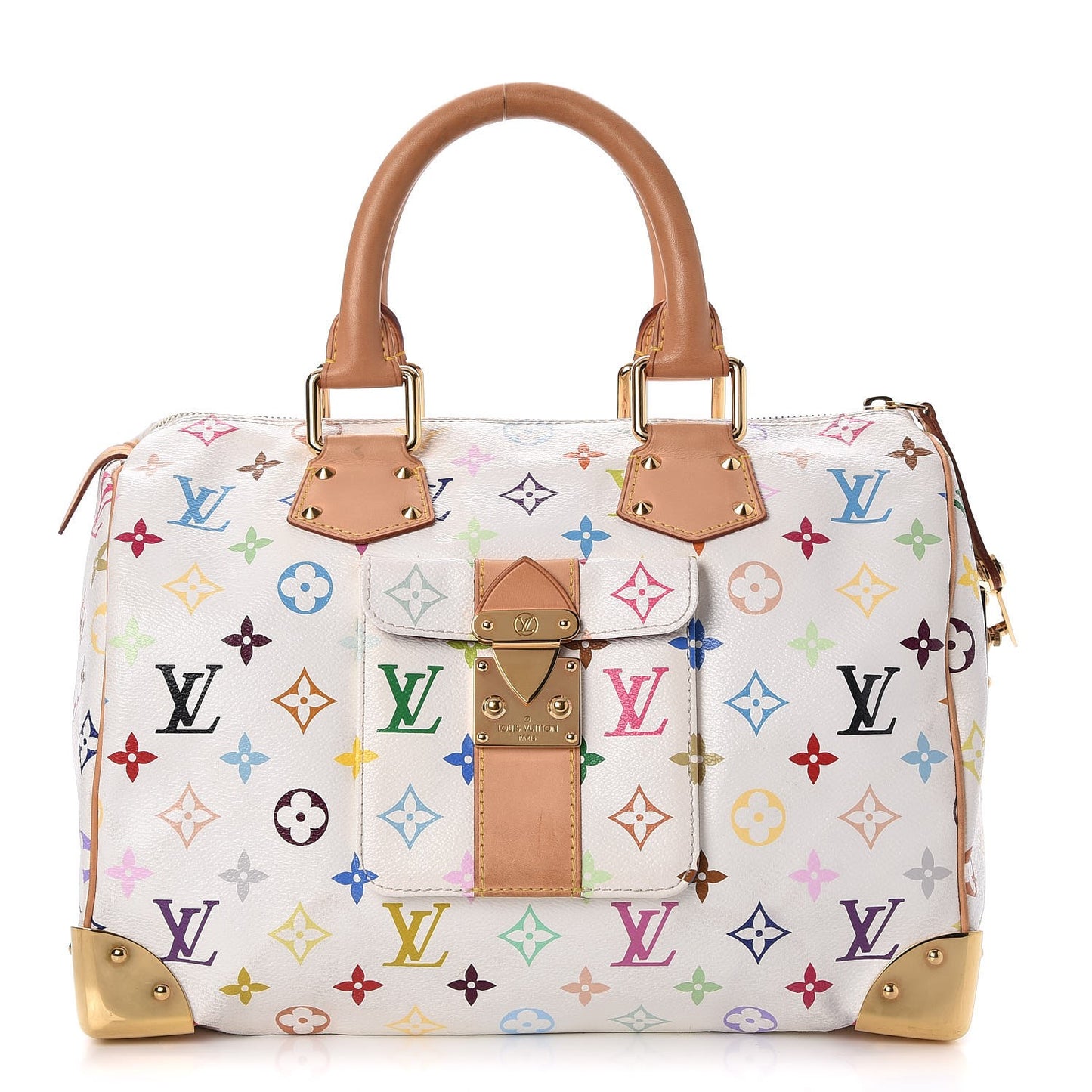 Monogram Multicolor Speedy 30 White