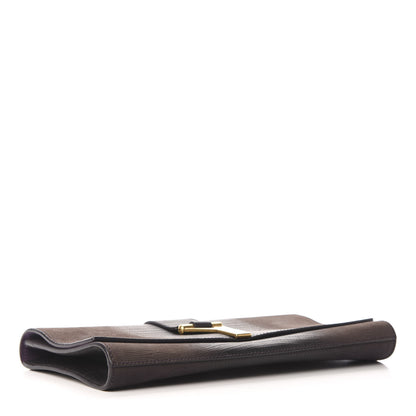 Saint Laurent Calfskin Lizard Embossed Classic Y Clutch Brown 4 of 6