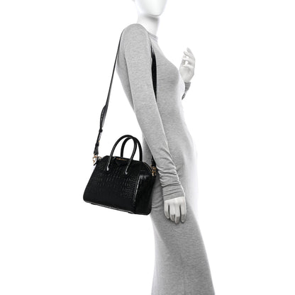 Givenchy Calfskin Crocodile Embossed Mini Antigona Black 2 of 10