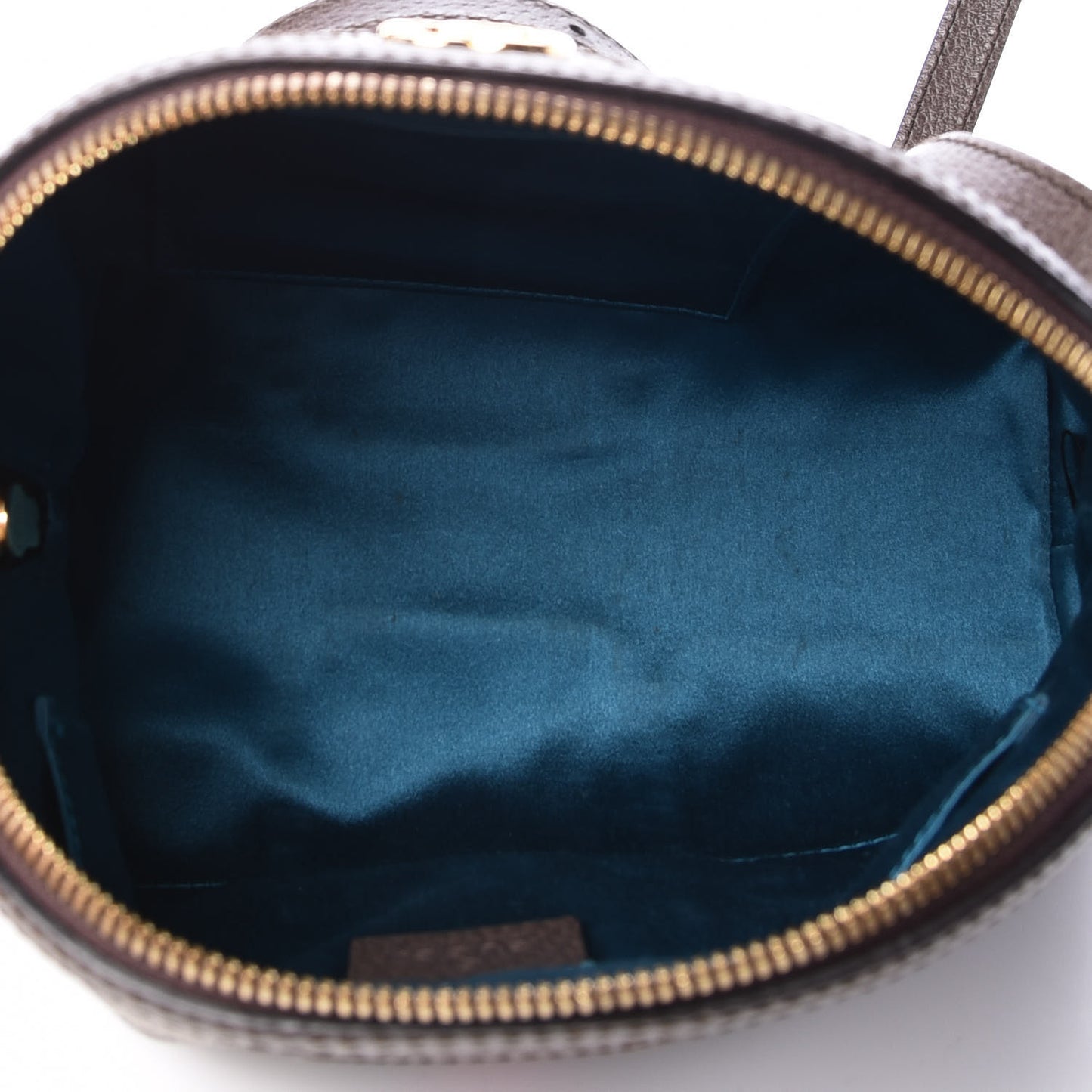 GG Supreme Monogram Textured Dollar Calfskin Web Small Ophidia Dome Shoulder Bag Beige Ebony New Acero