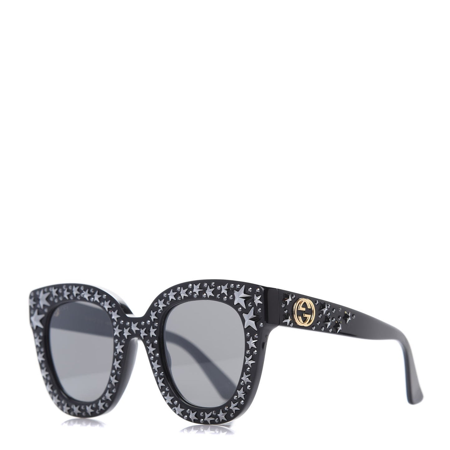 Acetate Stars Cat Eye Sunglasses GG0116S Black