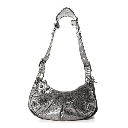 Balenciaga Metallic Agneau Arena Le Cagole Shoulder Bag XS Silver 1 of 10