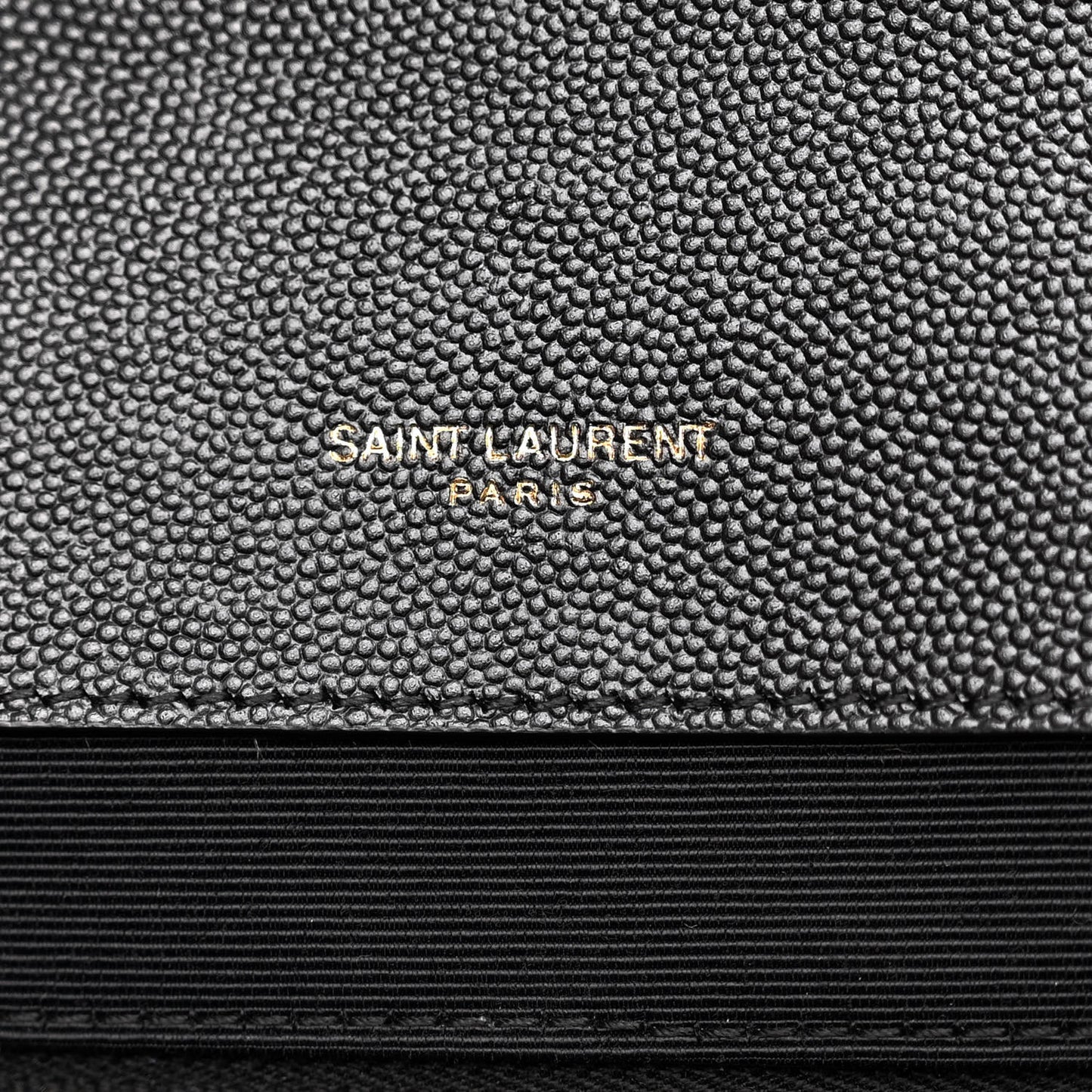 Grain De Poudre Textured Mixed Matelasse Large Triquilt Monogram Satchel Black