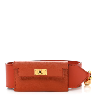 Hermes Swift Epsom Pocket Kelly Shoulder Strap Terre Battue Capucine 1 of 6