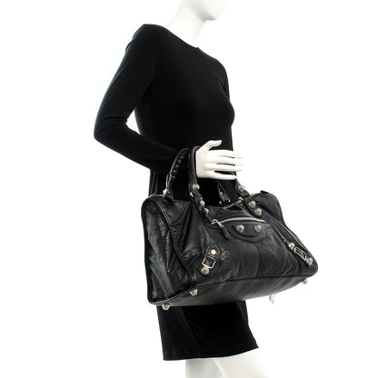 Balenciaga Agneau Giant 21 Silver Hardware Work Black 2 of 9