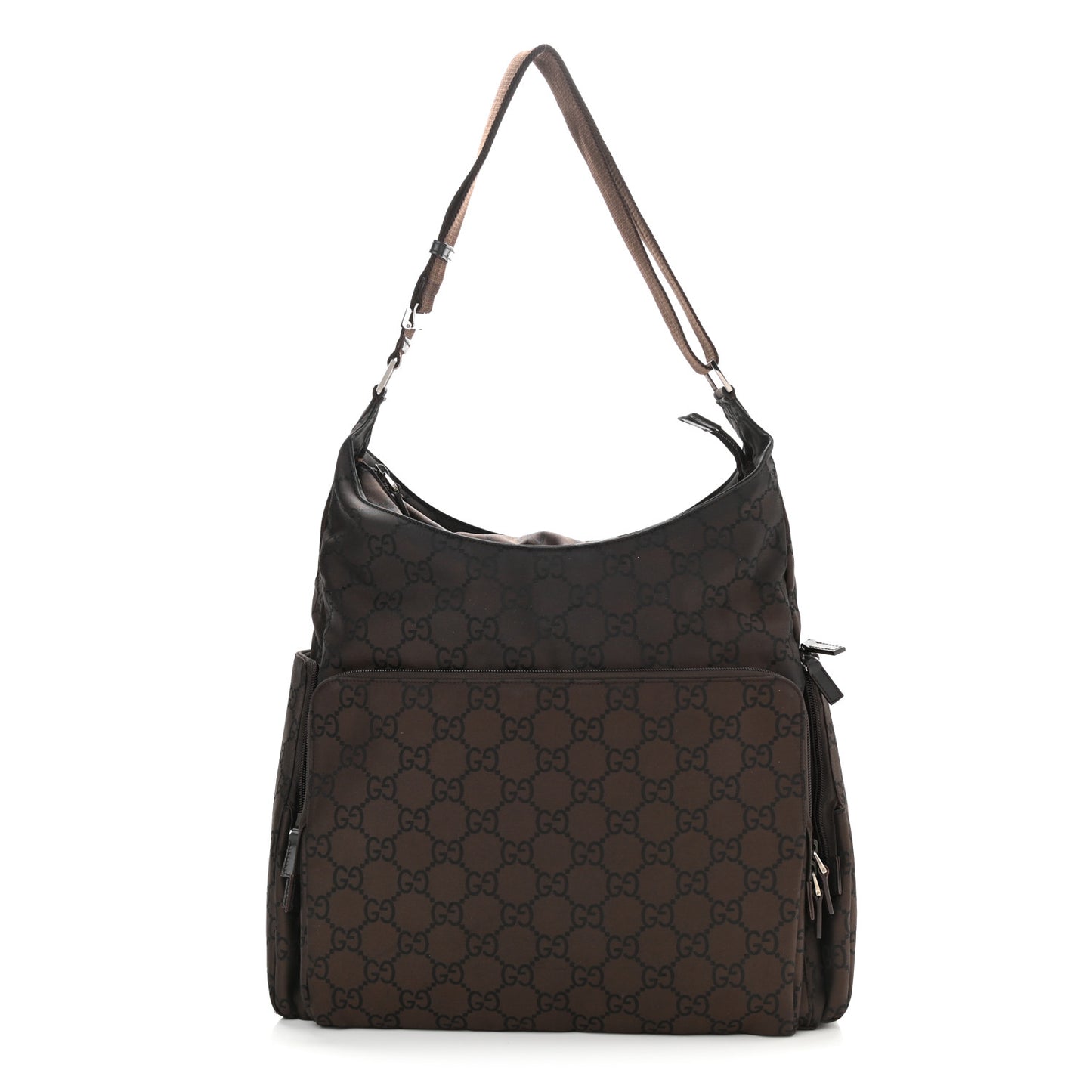 Nylon Monogram Extra Large Satchel Dark Brown
