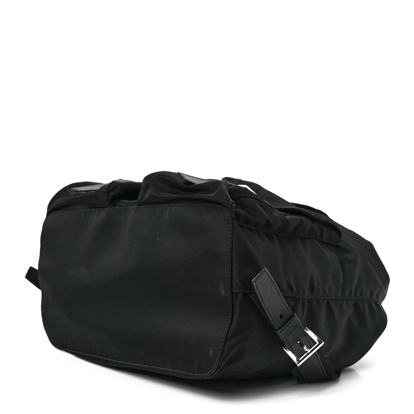 Tessuto Nylon Saffiano Medium Backpack Black
