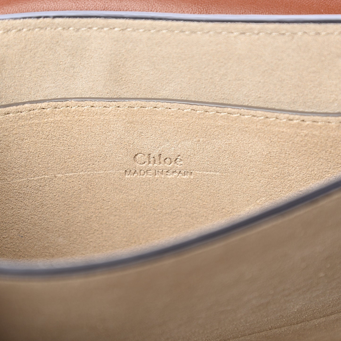 Suede Calfskin Small Faye Shoulder Bag Tobacco