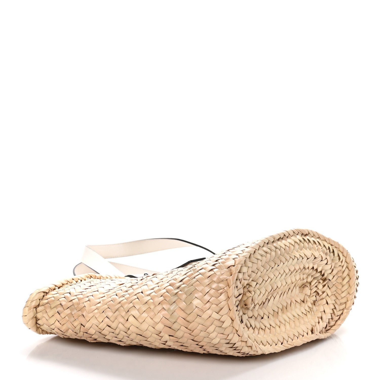 Loewe Raffia Basket Tote Bag Natural White 4 of 9