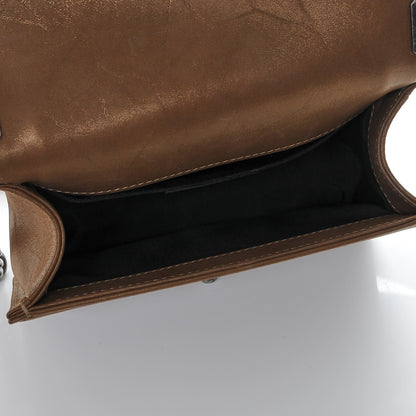 Chanel Iridescent Calfskin Embellished Double Stitch Small Boy Flap Light Brown 5 of 7