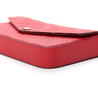 Louis Vuitton Empreinte Pochette Felicie Chain Wallet Scarlet 8 of 10