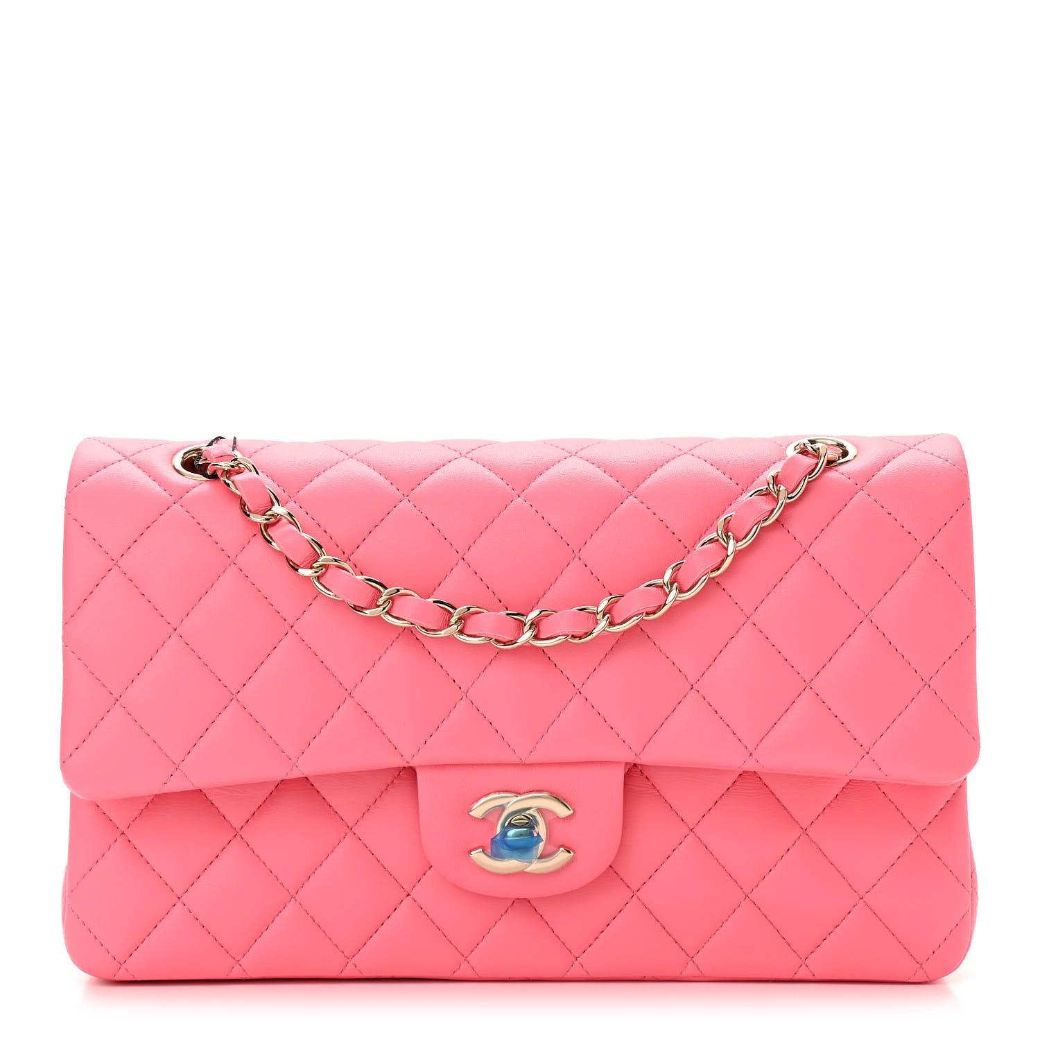 Chanel Lambskin Quilted Medium Double Flap Pink 1 of 10