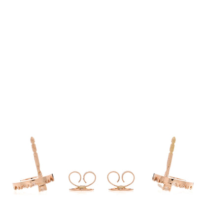 Hermes 18K Rose Gold Diamond Finesse Earrings 3 of 4