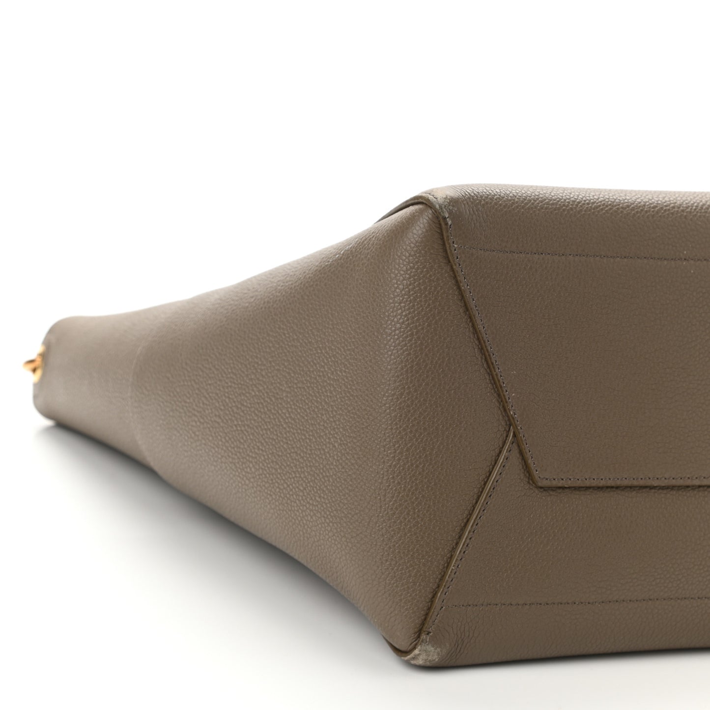 Soft Grained Calfskin Sangle Bucket Bag Taupe