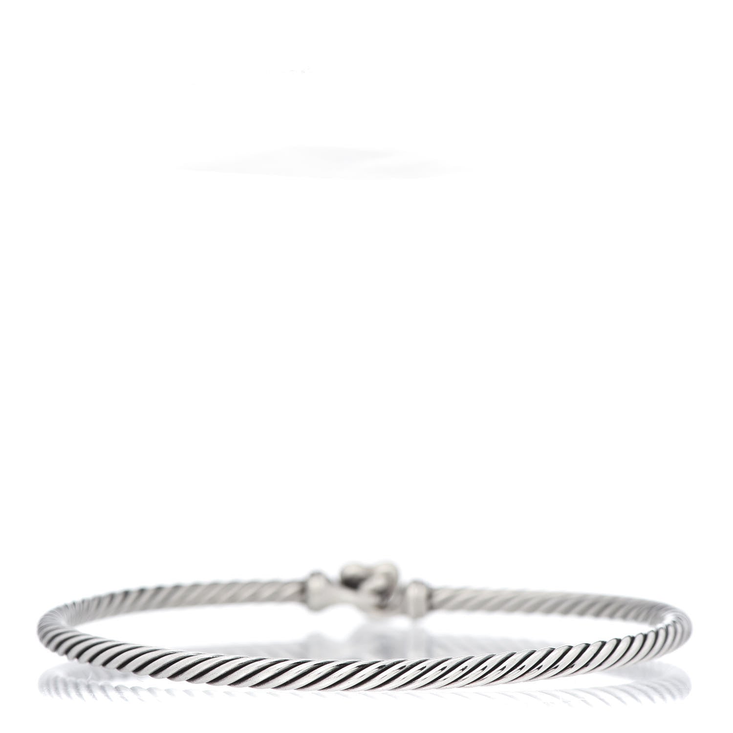 David Yurman Sterling Silver 18K Yellow Gold 3mm Cable Collectibles Heart Bracelet 3 of 4